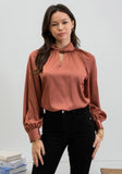 Twisted Mock Neck Top