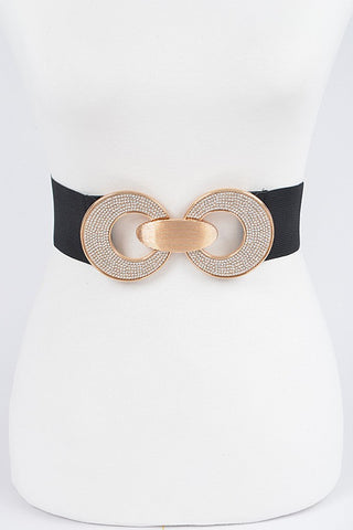 Rhinestone Two Buckle Belt