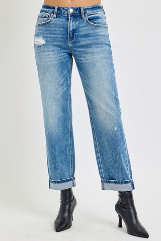 Risen Boyfriend Distressed Jeans