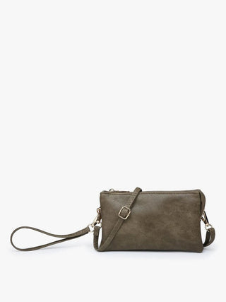 Convertible Leather Crossbody & Wristlet Pouch