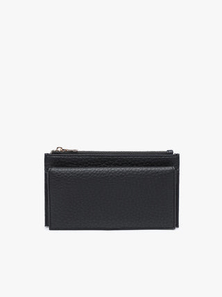 Slim Pebbled Zipper Wallet