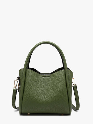 Structured Olive Leather Bag