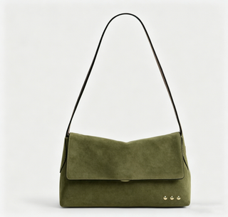 Suede Flap Shoulder Bag