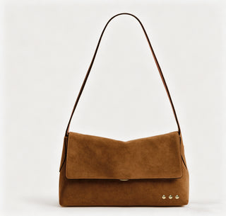 Suede Flap Shoulder Bag