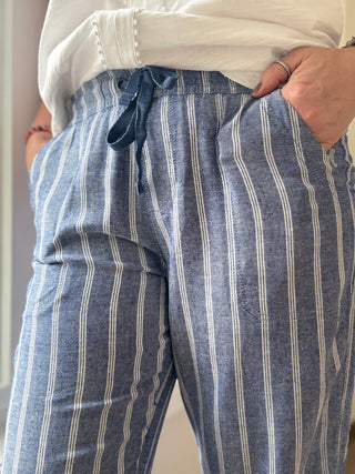 Ella Striped Linen Pants