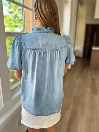 Sable Chambray Top
