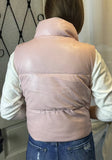 Faux Leather Puff Vest