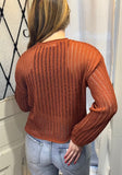 Thea Open Knit Top