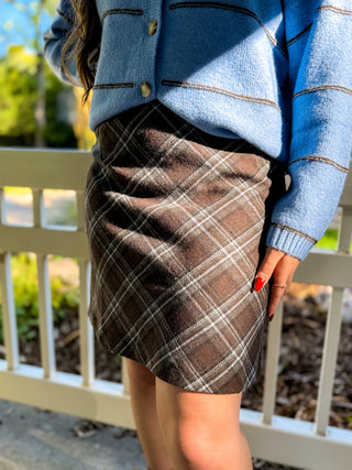 Plaid A-Line Mini Skirt