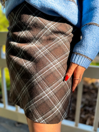 Plaid A-Line Mini Skirt