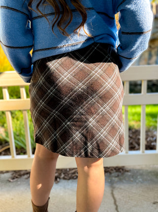 Plaid A-Line Mini Skirt