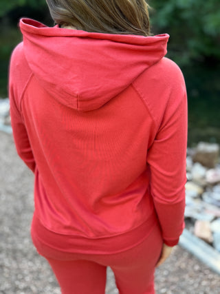 Brushed Hacci Zip-Up Hoodie