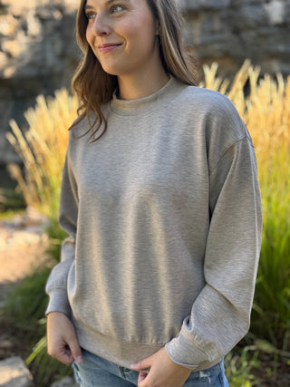 Model is wearing a modal sweatshirt.