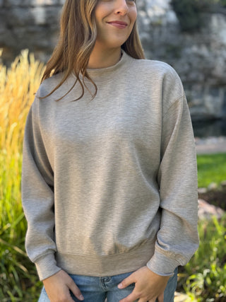 Mock Neck Modal Sweatshirt