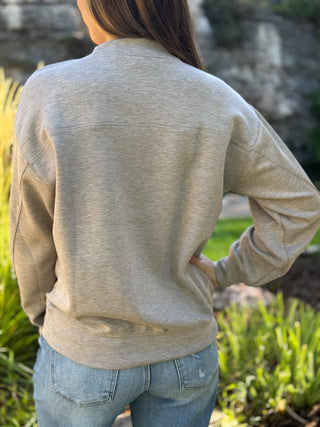 Mock Neck Modal Sweatshirt