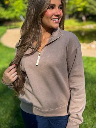 Fleece Half Zip Sweatshirt
