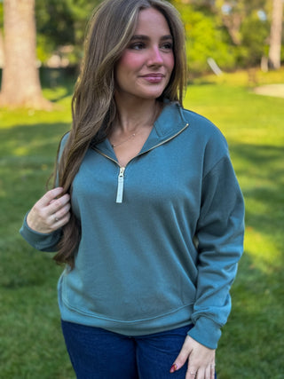 Fleece Half Zip Sweatshirt