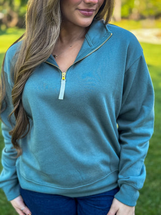 Fleece Half Zip Sweatshirt