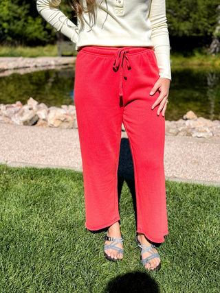 Wide Leg Fleece Sweatpants
