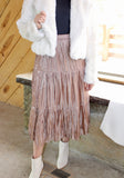 Tiered Satin Skirt