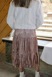 Tiered Satin Skirt