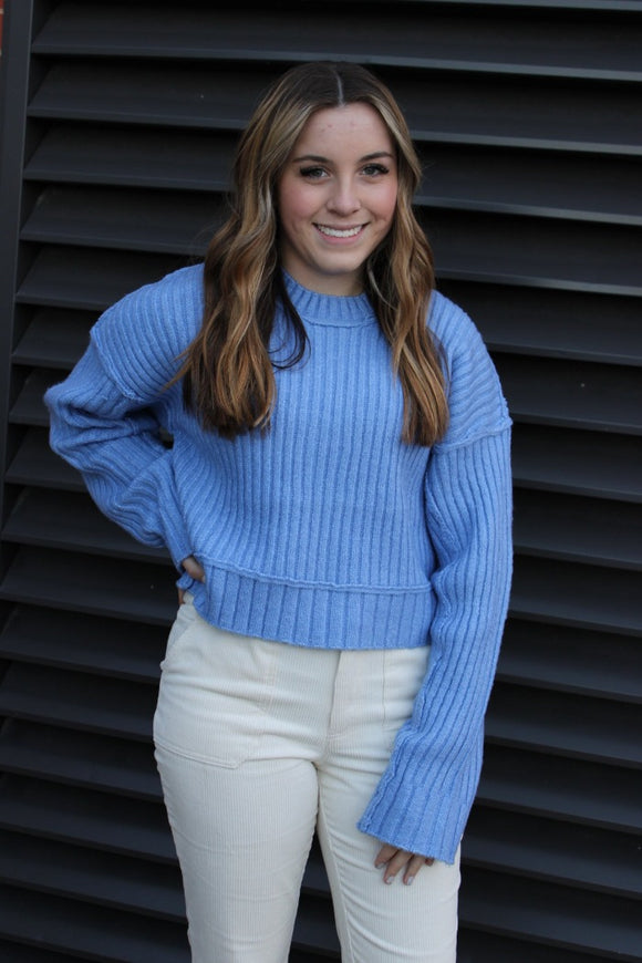 Heather Ribbed Sweater