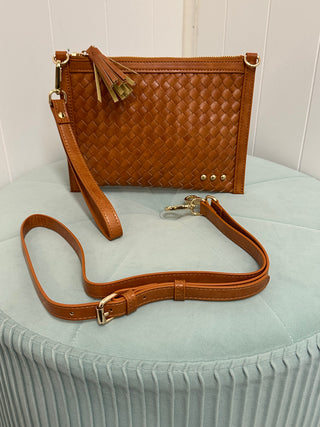 Veda Woven Crossbody and Clutch