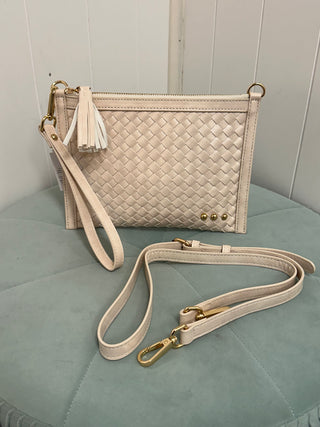 Veda Woven Crossbody and Clutch