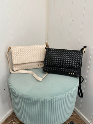 Wrenlee Woven Flap Crossbody