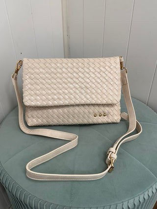Wrenlee Woven Flap Crossbody