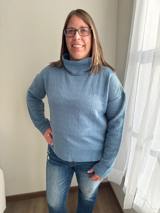 Tribal Long Sleeve Funnel Neck Top