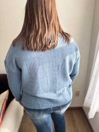 Tribal Long Sleeve Funnel Neck Top