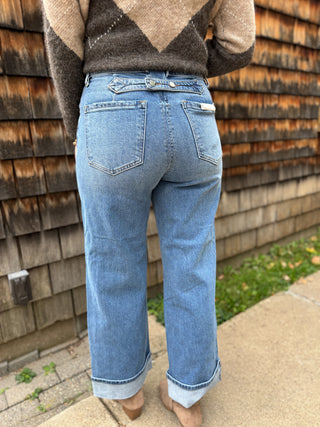 Risen Cuffed Wide Leg Jean