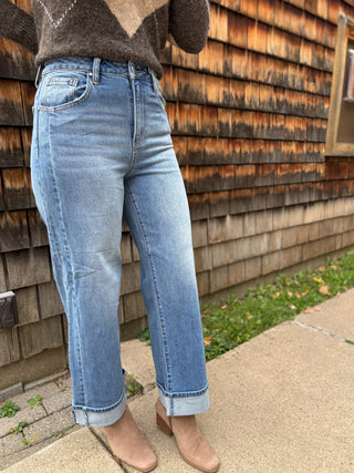 Risen Cuffed Wide Leg Jean