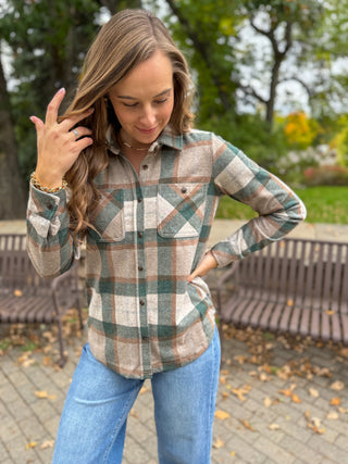Plaid Knit Shacket