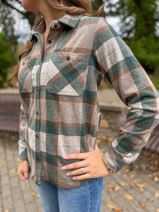 Plaid Knit Shacket