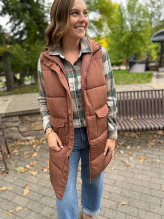 Longline Puffer Vest