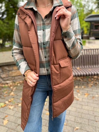 Longline Puffer Vest