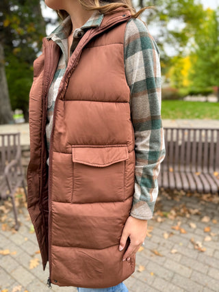 Longline Puffer Vest