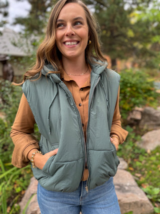 Hooded Puffer Vest