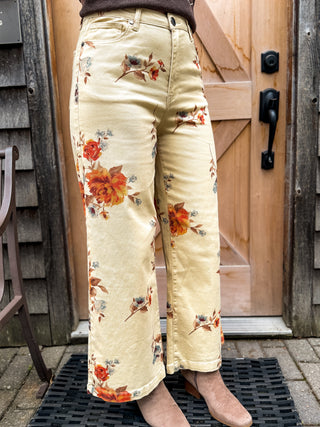 Floral Wide Leg Jeans