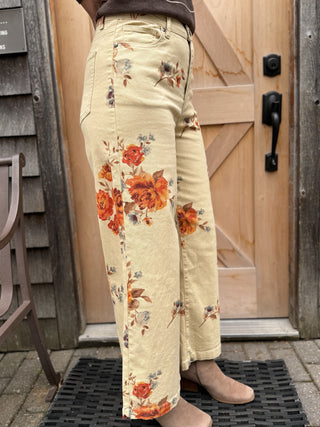 Floral Wide Leg Jeans