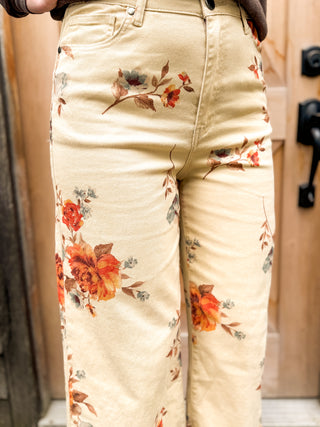 Floral Wide Leg Jeans