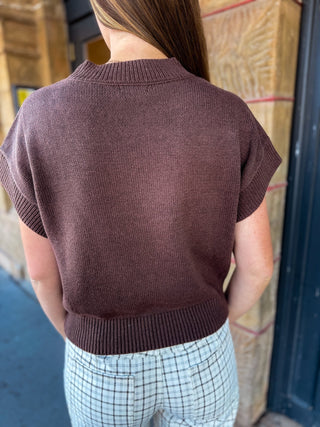 Back view of a brown teddy bear graphic sweater | V-Rae's Boutique