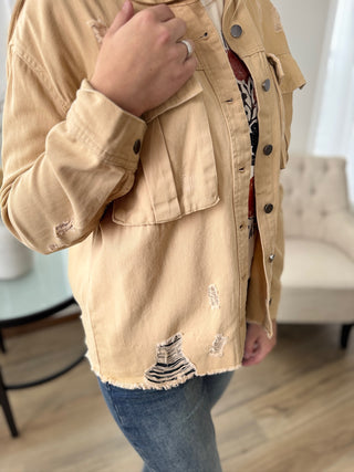 Ashlyn Distressed Denim Jacket