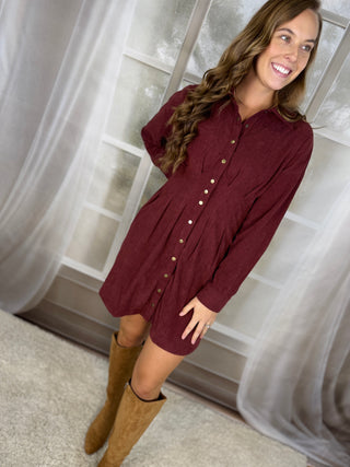 Corduroy Shirt Dress