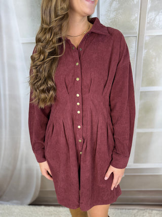 Corduroy Shirt Dress