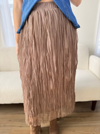 Crinkle Mesh Skirt
