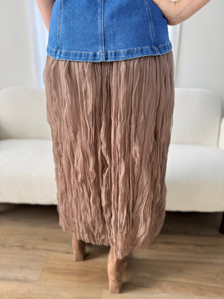 Crinkle Mesh Skirt