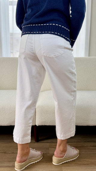 Tribal Audrey White Crop Jean - V - Rae’s Boutique